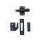 Emtek Large Size Casement Latches Flat Black Finished