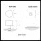 Product Specs for Emtek S10002 Stainless Steel Round Knob with Square Rosette