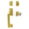 Hamden Entry Set with Lowell Knob in Satin Brass finish