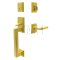 Hamden Entry Set with Manning Brass Lever in Satin Brass Finish