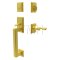 Hamden Entry Set with Rope Brass Lever in Satin Brass finish