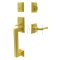 Hamden Entry Set with Santa Fe Lever in Satin Brass finish