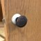 Application Image for Emtek 8030 Ebony Knob with Porcelain Rosette Flat Black