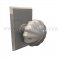 Emtek 8121 Melon Knob with Rectangular Rosette Satin Nickel