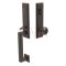Wilshire Door Lock in Oil Rubbed Bronze Finish with Belmont Brass Knob