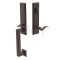 Wilshire Door Lock in Oil Rubbed Bronze Finish with Cortina Brass Lever