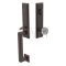 Wilshire Door Lock in Oil Rubbed Bronze Finish with Lowell Crystal Knob