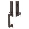 Wilshire Door Lock in Oil Rubbed Bronze Finish with Melon Brass Knob