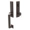 Wilshire Door Lock in Oil Rubbed Bronze Finish with Victoria Brass Knob