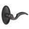 Emtek Napoli Lever, Lost Wax Cast Bronze Handleset, #14 Rosette, Flat Black Bronze (FB)