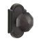 Emtek Octagon Knob, Lost Wax Cast Bronze Handleset, #11 Rosette, Flat Black Bronze (FB)