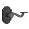 Emtek Padua Lever, Lost Wax Cast Bronze Handleset, #11 Rosette, Flat Black Bronze (FB)