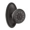 Emtek Petal Knob, Lost Wax Cast Bronze Handleset, #14 Rosette, Flat Black Bronze (FB)