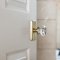 Emtek Crystal Old Town Knob on Wooden Door