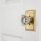 Emtek Crystal Old Town Knob on Wooden Door