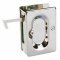 Emtek Pocket Door Lock in Polished Nickel Finish - Open