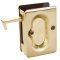 Emtek Pocket Door Lock in Satin Brass Finish