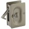 Emtek Pocket Door Lock in Tumbled White Bronze Finish