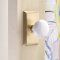 Emtek 8121IW Ice Knob with Rectangular Rosette Installed on Door