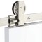 Emtek Modern Rectangular Top Mount Barn Door Hanger in Brushed Stainless Steel Finish 
