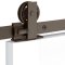 Emtek Modern Rectangular Top Mount Barn Door Hanger in Oil Rubbed Bronze Finish 