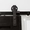 Emtek Modern Rectangular Face Mount Barn Door Hanger application