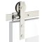 Emtek Modern Rectangular Face Mount Barn Door Hanger in Brushed Stainless Steel Finish 