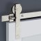 Emtek Modern Rectangular Face Mount Barn Door Hanger application