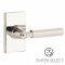 Emtek SELECT Key In Levers #5123 - 5023, Modern Rectangular Rosette, Mix-Match Handle Style & Finish