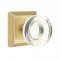 Emtek 8131 Modern Disc Crystal Door Knob with Quincy Rosette Satin Brass