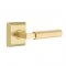 Emtek 8131 L-Square Faceted Lever with Quincy Rosette Satin Brass