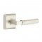 Emtek 8131 L-Square Faceted Lever with Quincy Rosette Satin Nickel