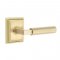 Emtek 8161 L-Square Faceted Lever with Wilshire Rosette Satin Brass