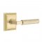 Emtek 8161 L-Square Hammered Lever with Wilshire Rosette Satin Brass