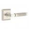 Emtek 8131 L-Square Knurled Lever with Quincy Rosette Satin Nickel