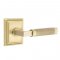 Emtek 8161 L-Square Knurled Lever with Wilshire Rosette Satin Brass