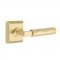 Emtek 8131 L-Square Tribeca Lever with Quincy Rosette Satin Brass