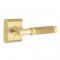 Emtek 8131 T-Bar Knurled Lever with Quincy Rosette Satin Brass