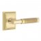 Emtek 8161 T-Bar Knurled Lever with Wilshire Rosette Satin Brass