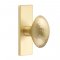 Emtek 5507 Hammered Egg Knob with Stretto Rosette Satin Brass