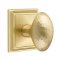 Emtek 8161 Hammered Egg Knob with Wilshire Rosette Satin Brass