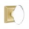 Emtek 8131 Oval Crystal Door Knob with Quincy Rosette Satin Brass