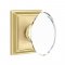 Emtek 8161 Oval Door Knob with Wilshire Rosette Satin Brass