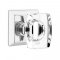 Emtek 8131 Windsor Glass Door Knob with Quincy Rosette Polished Chrome