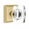 Emtek 8131 Windsor Glass Door Knob with Quincy Rosette Satin Brass
