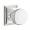Emtek 8161 Laurent Knob with Wilshire Rosette Polished Chrome