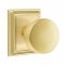 Emtek 8161 Laurent Knob with Wilshire Rosette Satin Brass