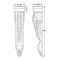 Hafele Wooden Corbel, Acanthus Collection, 24" x 5-1/4" x 4-3/8" specs
