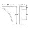 Hafele Wooden Corbel, 12" x 3" x 8" specs