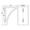 Hafele Wooden Corbel, Transitions Collection, 9" x 5-3/4" x 6" specs